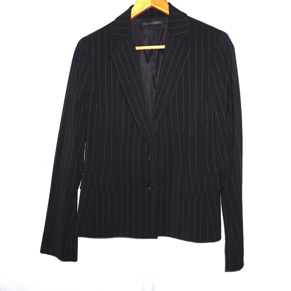 ELIE TAHARI wool gabardine career blazer 8 worn 1x